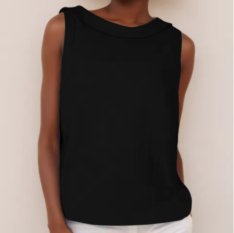 Women's Sleeveless Collared Tank Top-8