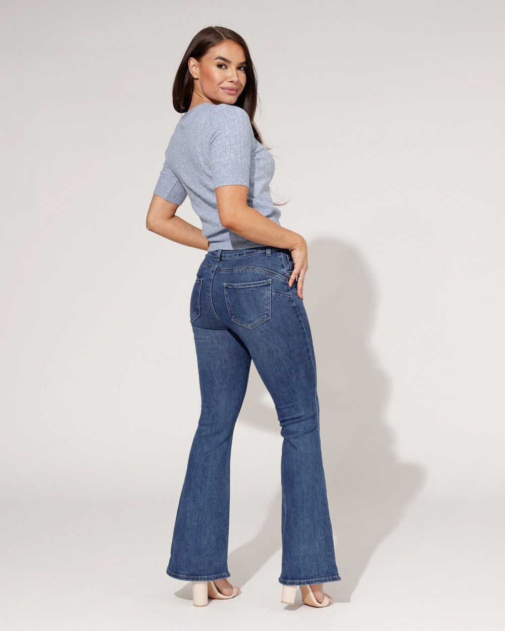 Women's Straight Leg Denim Jeans-3
