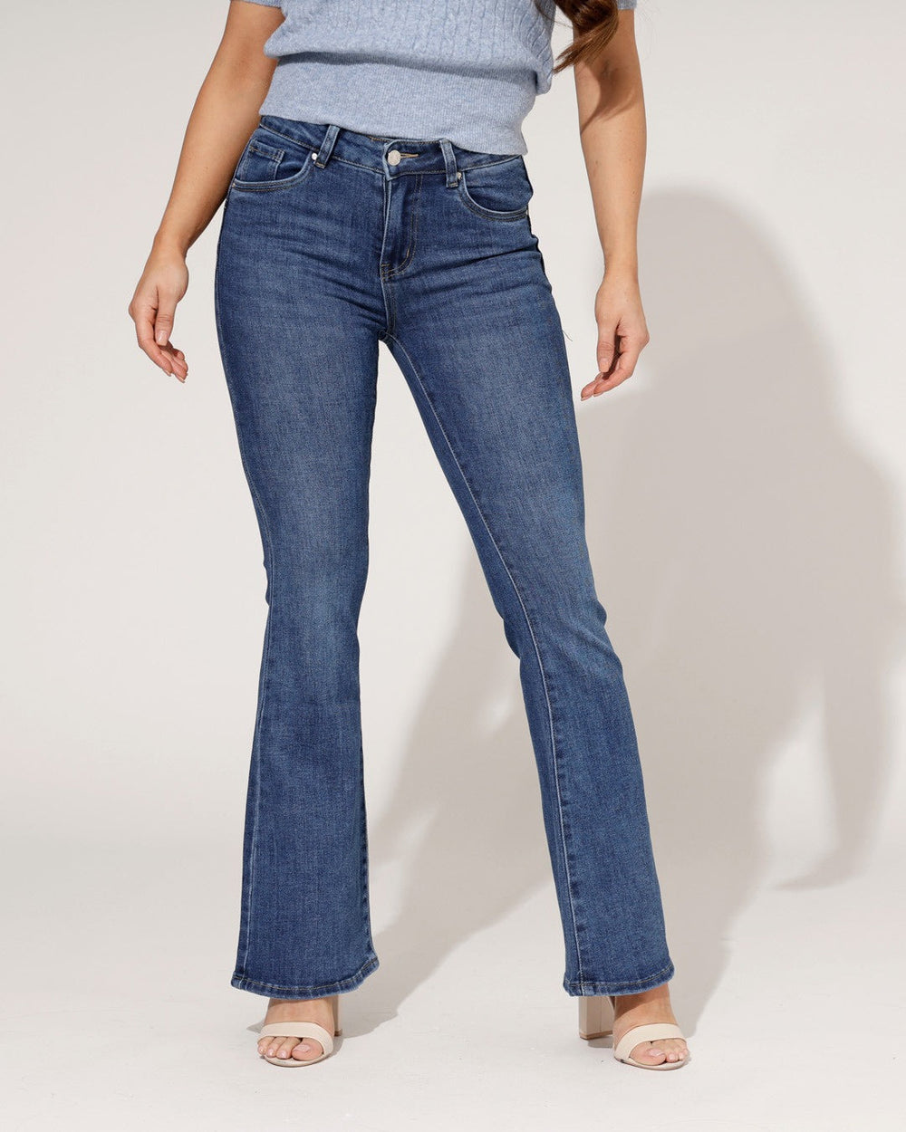 Women's Straight Leg Denim Jeans-1
