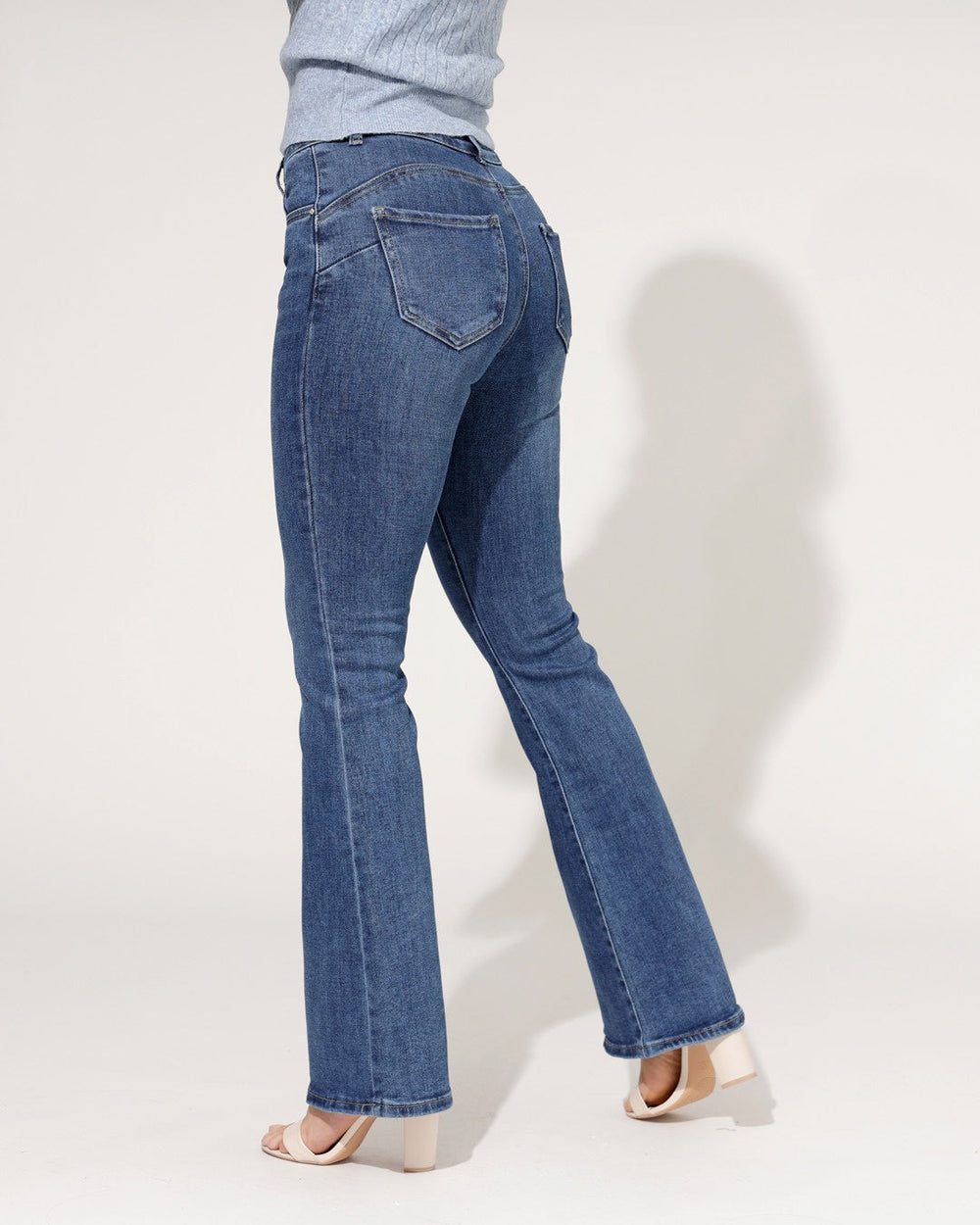 Women's Straight Leg Denim Jeans-4