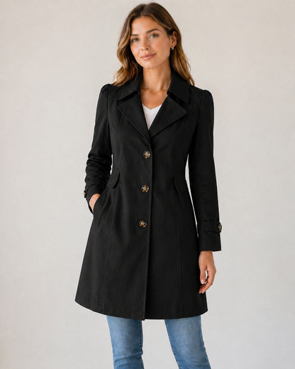 Women’s Tailored Trench Coat With Collar-4