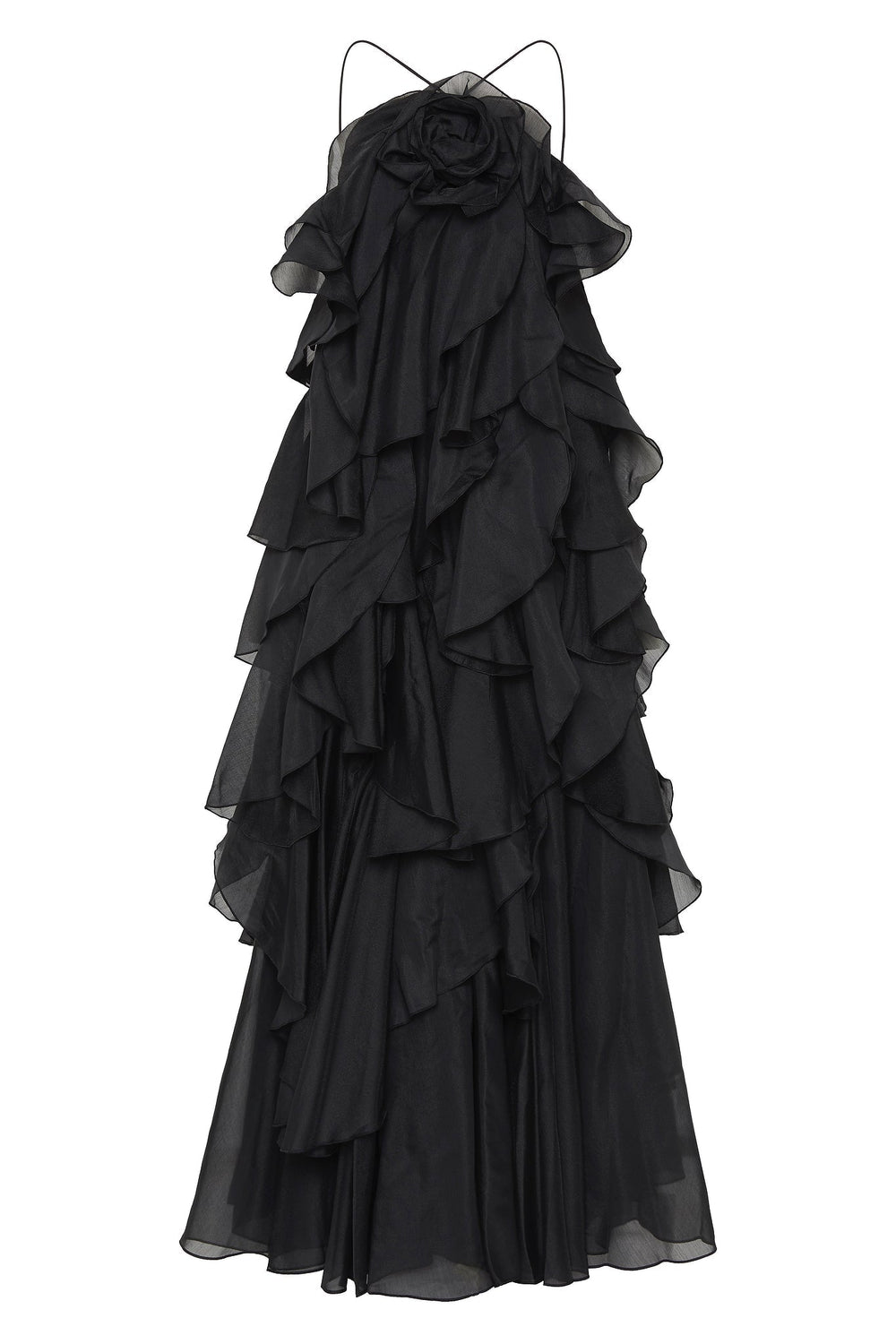 Women's Three-dimensional Ruffled Maxi Dress-21