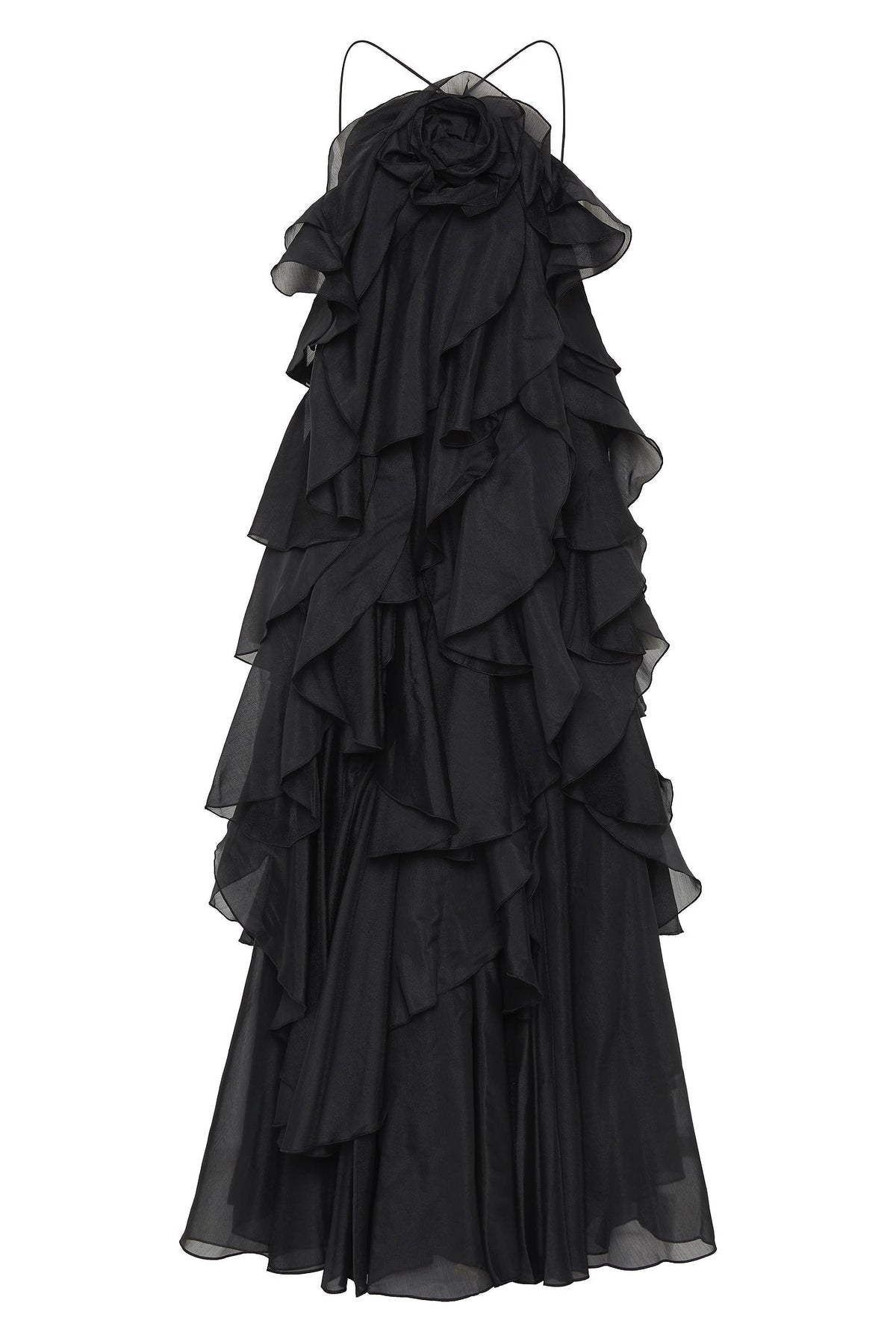 Women's Three-dimensional Ruffled Maxi Dress-21