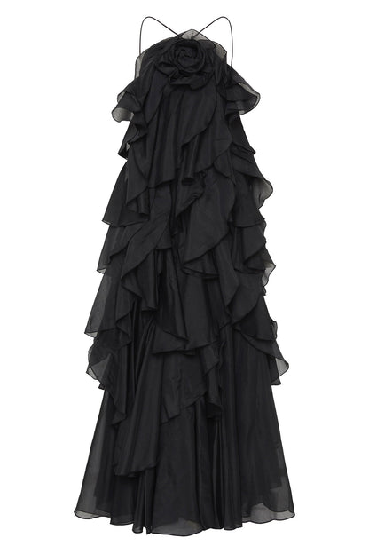Women's Three-dimensional Ruffled Maxi Dress-21