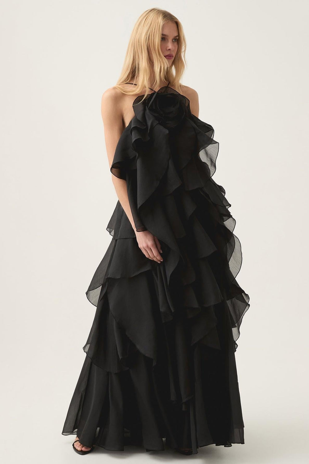 Women's Three-dimensional Ruffled Maxi Dress-20