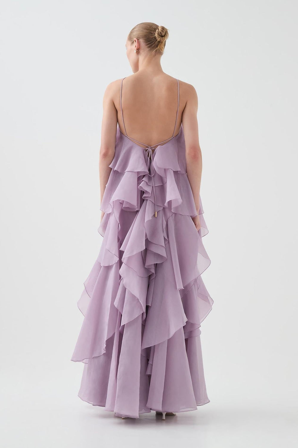 Women's Three-dimensional Ruffled Maxi Dress-2