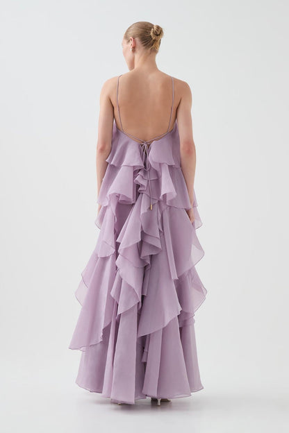 Women's Three-dimensional Ruffled Maxi Dress-2