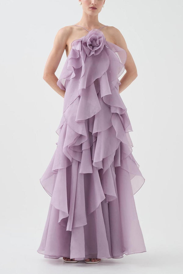 Women's Three-dimensional Ruffled Maxi Dress-1