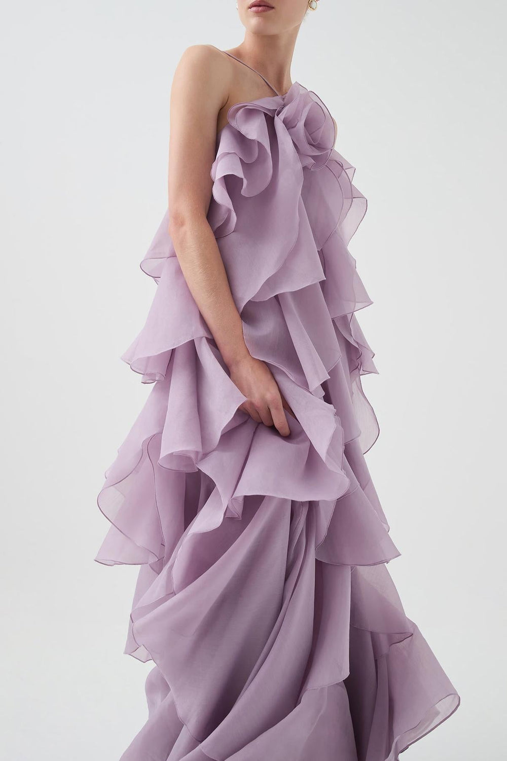 Women's Three-dimensional Ruffled Maxi Dress-3