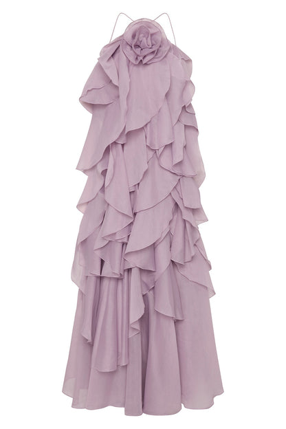 Women's Three-dimensional Ruffled Maxi Dress-7
