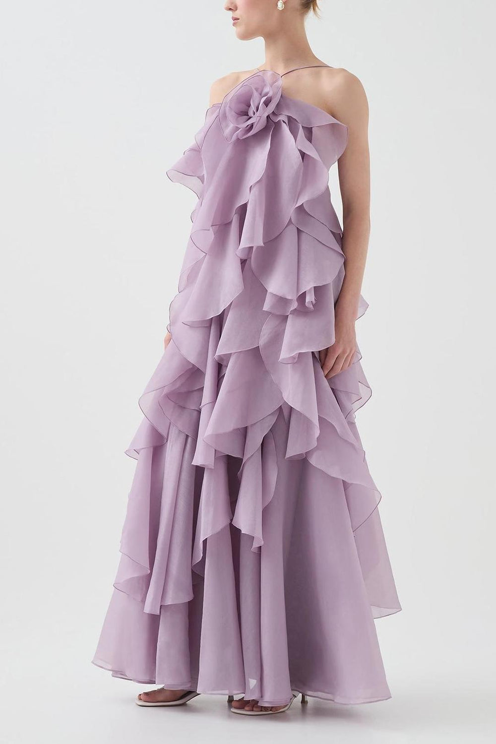 Women's Three-dimensional Ruffled Maxi Dress-6