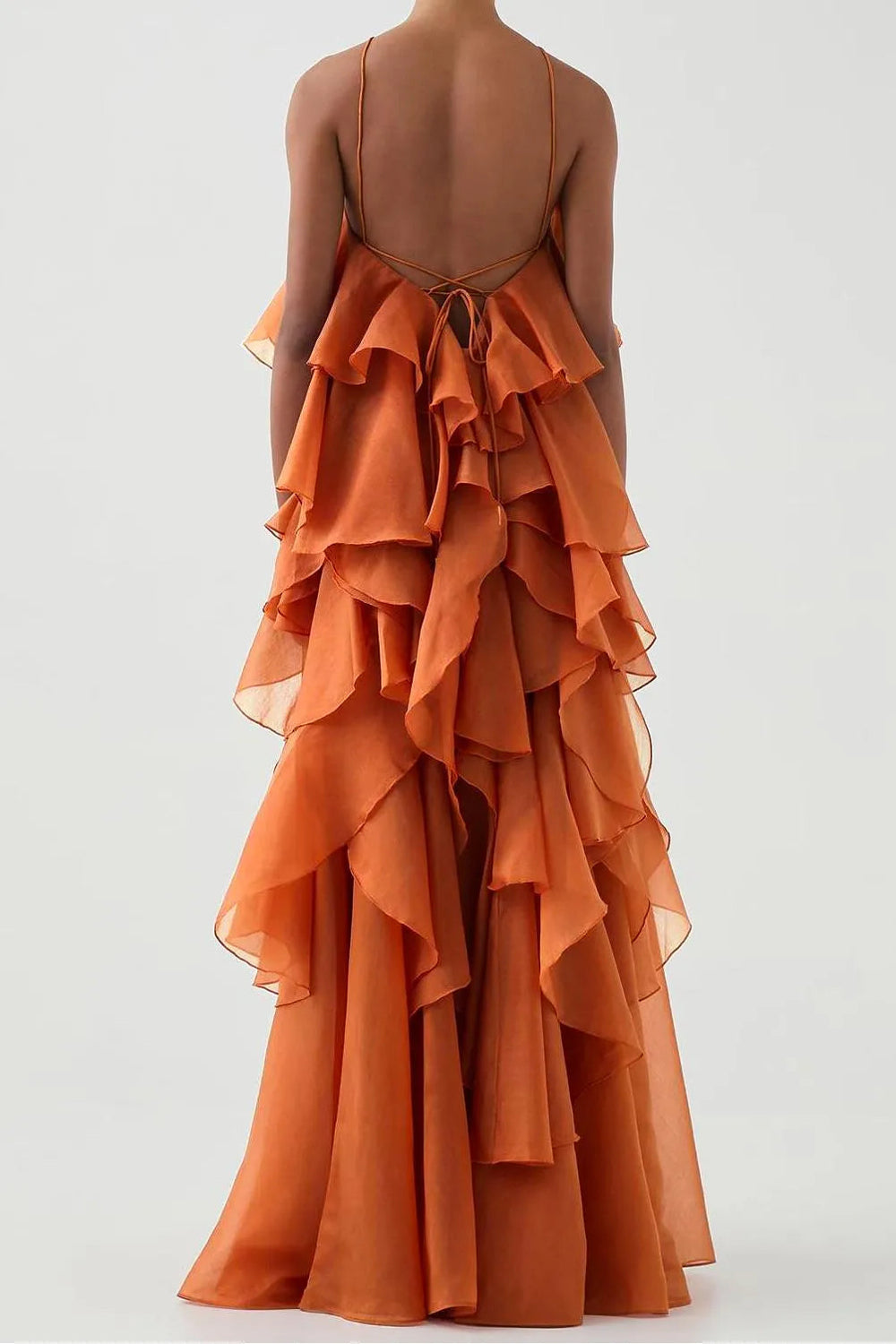 Women's Three-dimensional Ruffled Maxi Dress-15