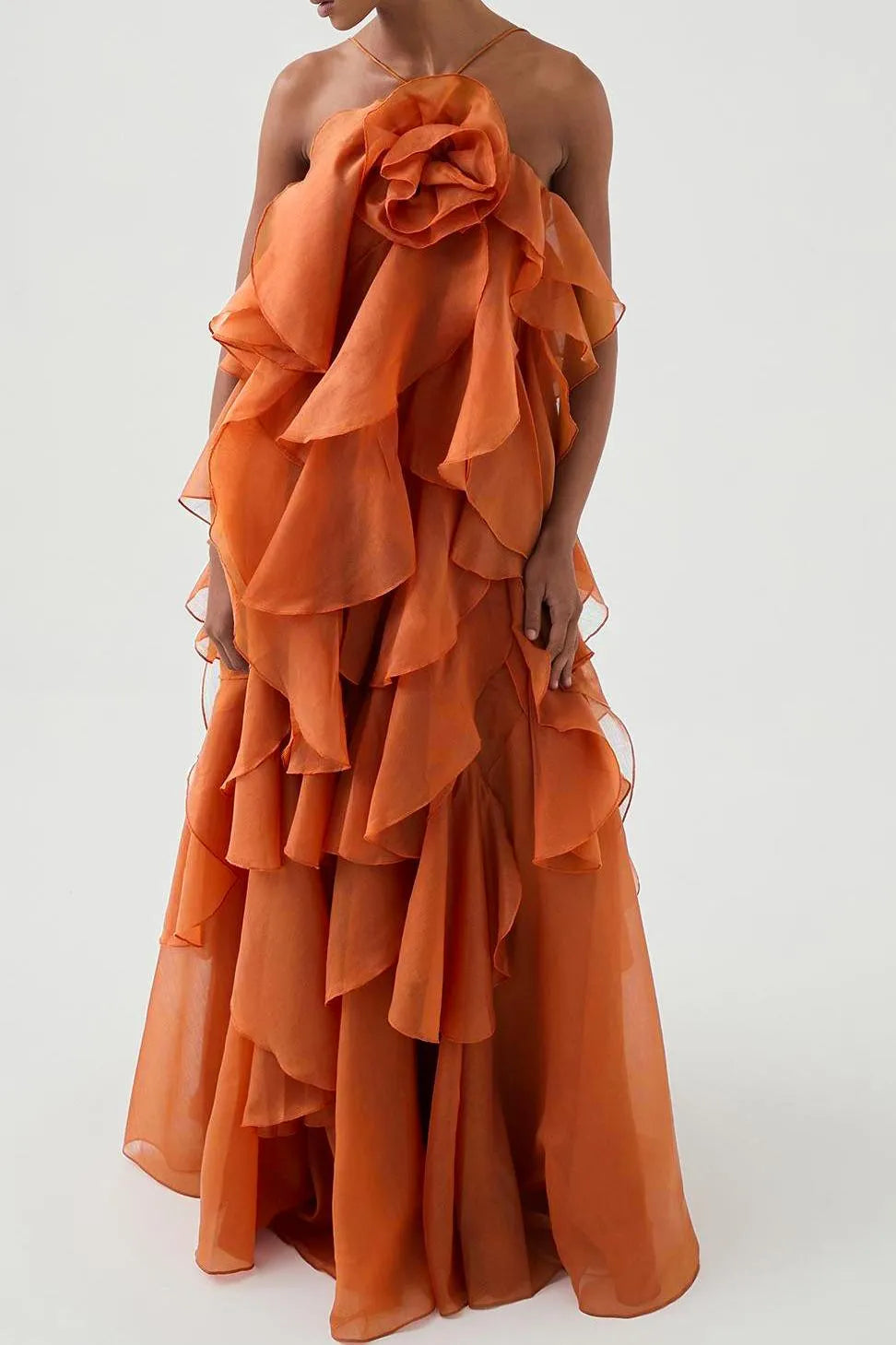 Women's Three-dimensional Ruffled Maxi Dress-17
