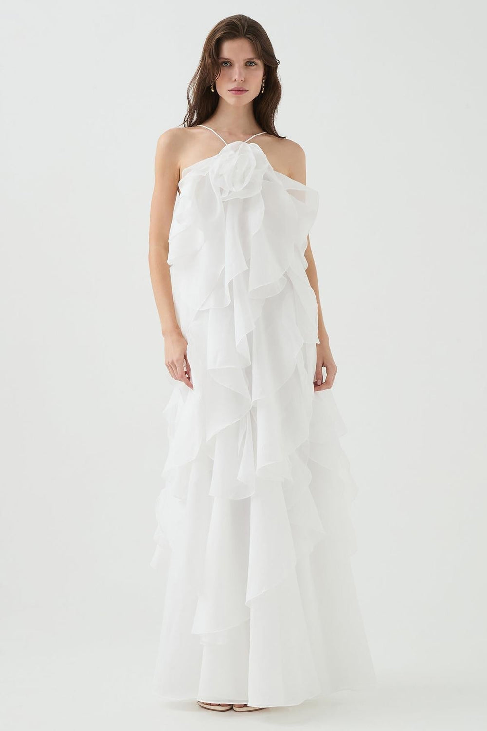 Women's Three-dimensional Ruffled Maxi Dress-22