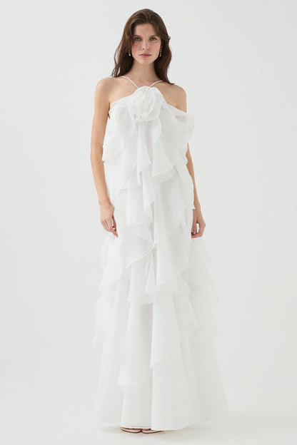 Women's Three-dimensional Ruffled Maxi Dress-22