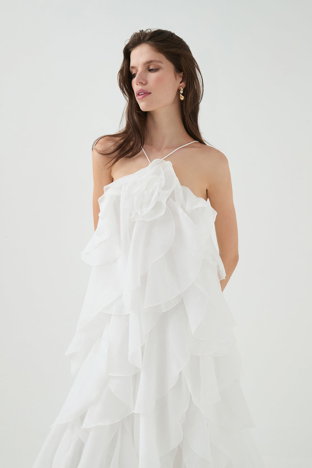 Women's Three-dimensional Ruffled Maxi Dress-24