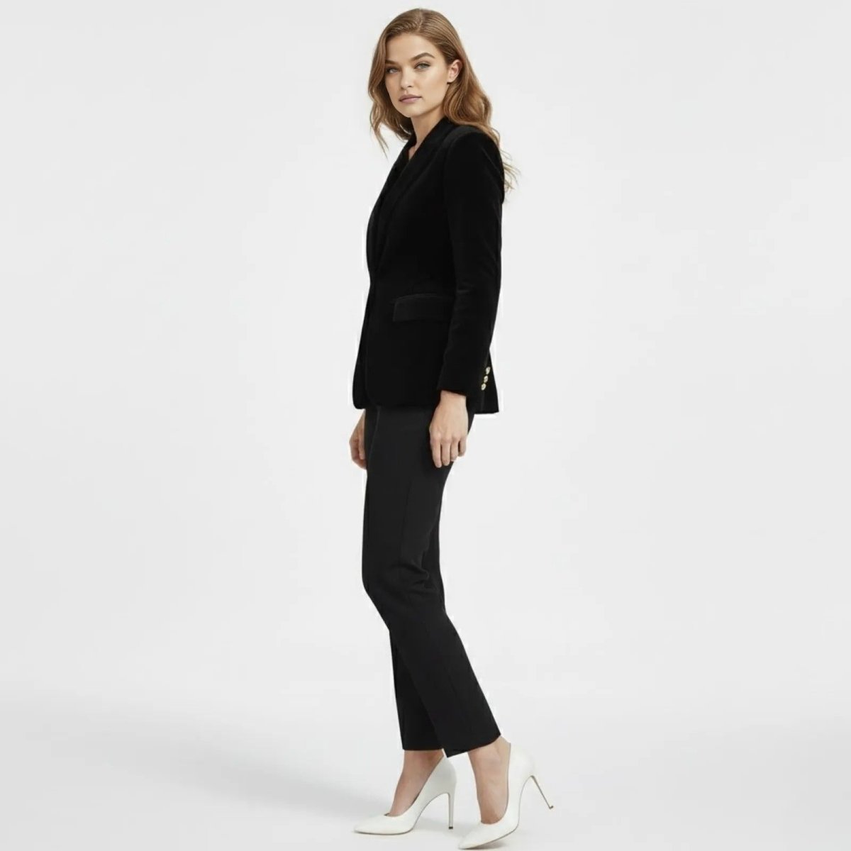 Women's Velvet Blazer with Tailored Fit