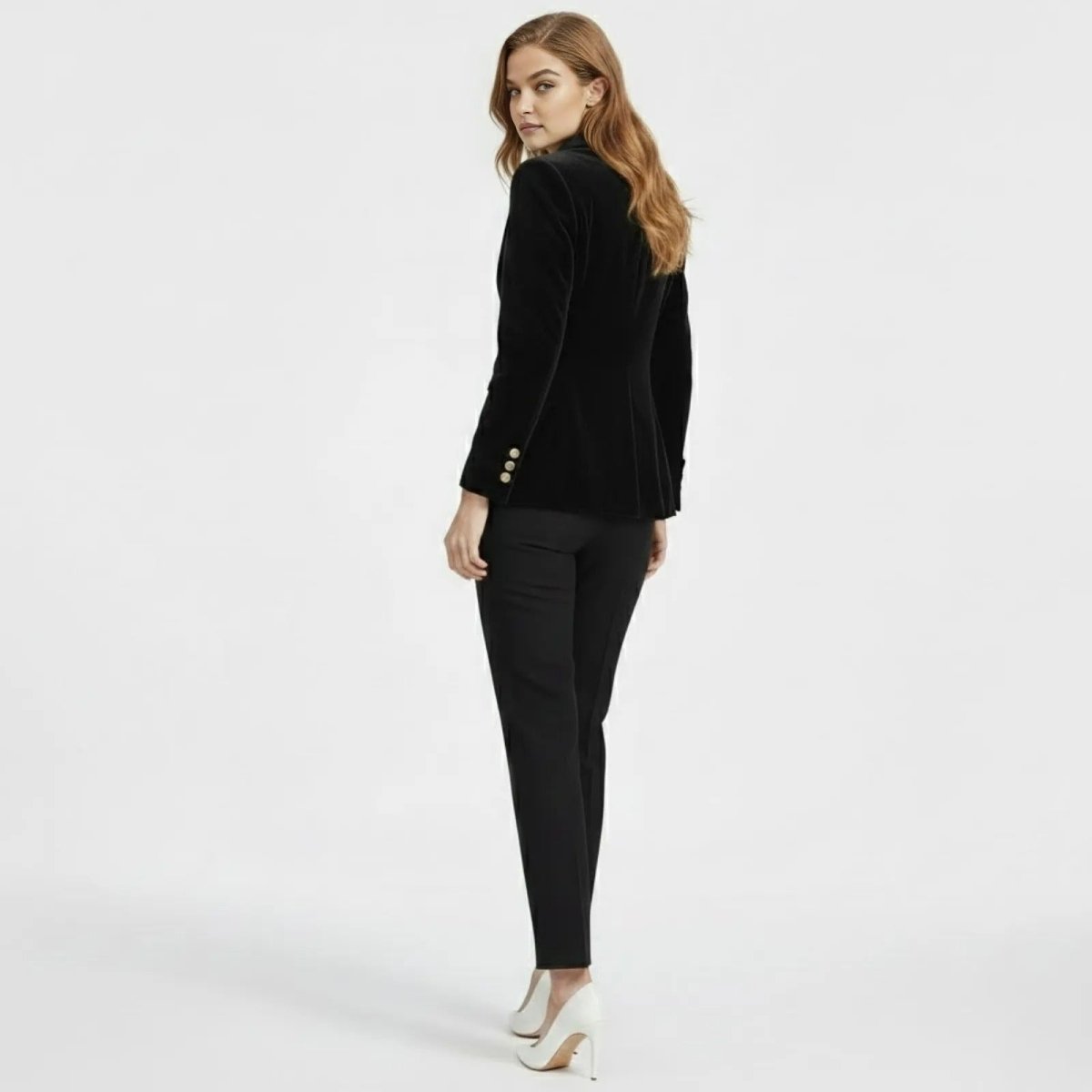 Women's Velvet Blazer with Tailored Fit