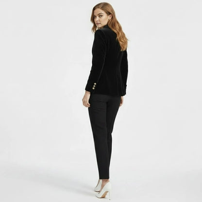 Women's Velvet Blazer with Tailored Fit