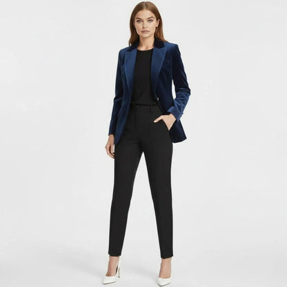 Women's Velvet Blazer with Tailored Fit