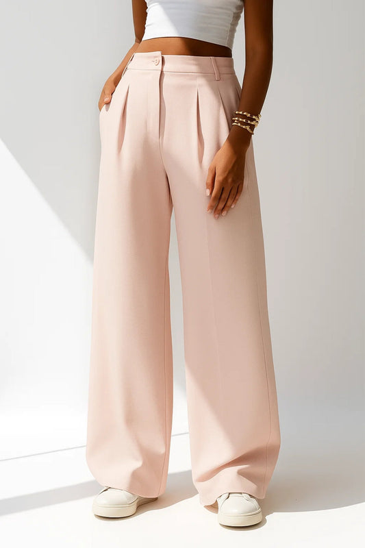 Women's Wide-Leg Trousers With High Waist-1