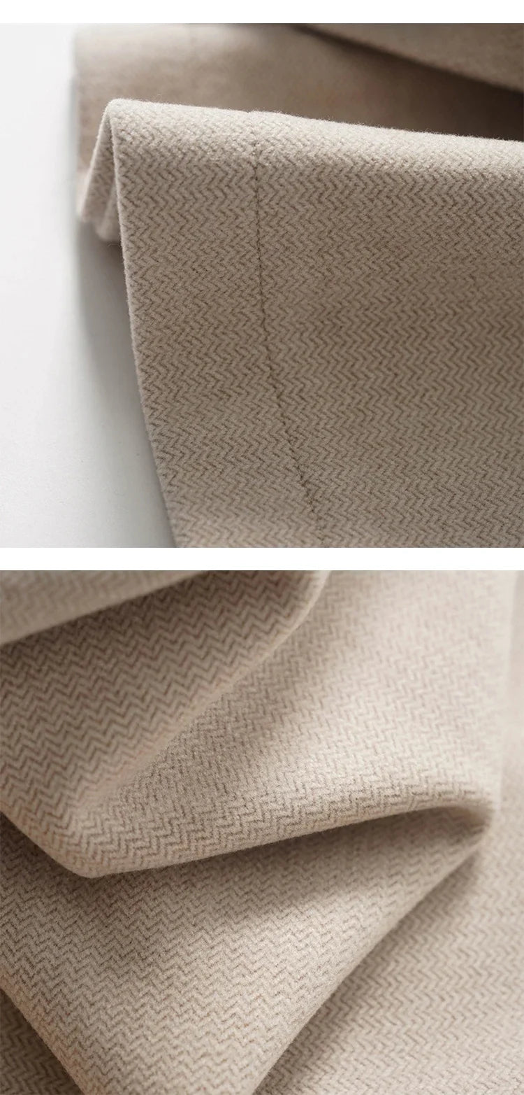 Women's Wide Leg Wool Trousers-30