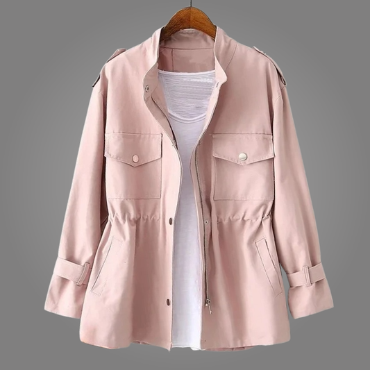 Women's Wool-Blend Utility Jacket with Button Front - photo 2