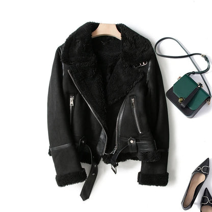 Women's Bomber Jacket with Zip Front