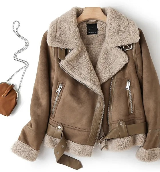 Women's Bomber Jacket with Zip Front