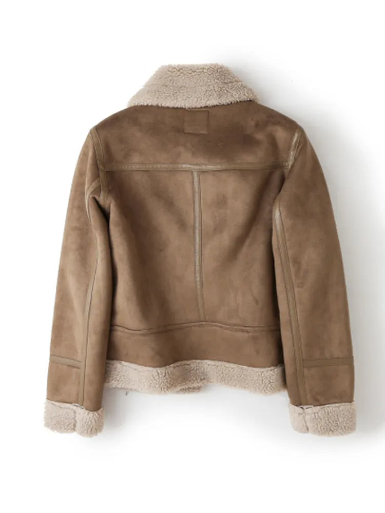 Women's Bomber Jacket with Zip Front