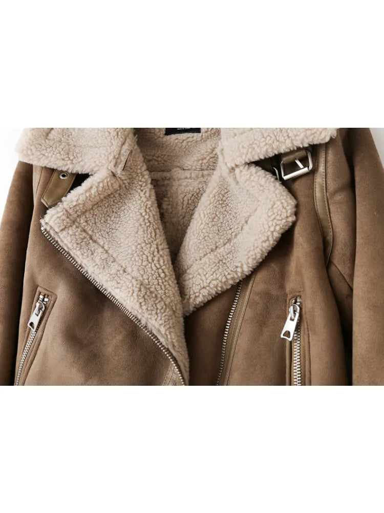 Women's Bomber Jacket with Zip Front
