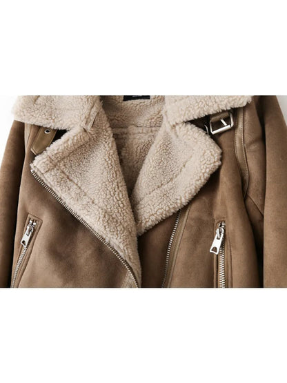 Women's Bomber Jacket with Zip Front