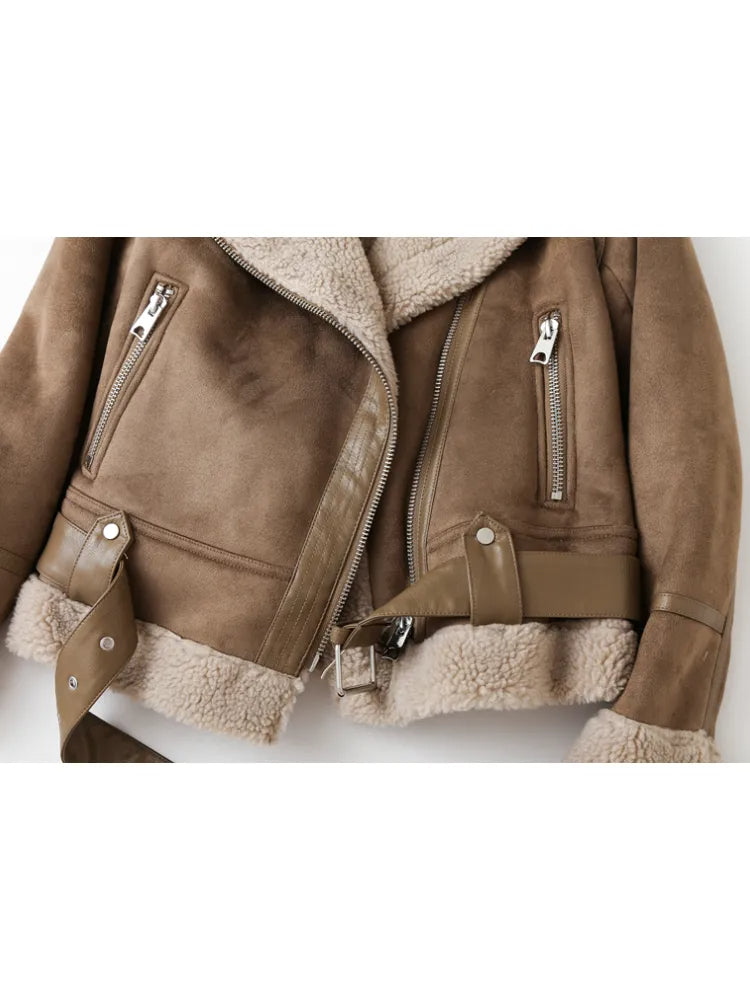 Women's Bomber Jacket with Zip Front